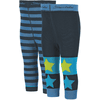 Sterntaler Los leggings de doble paquete de rayas y estrellas marine 