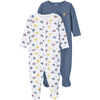 name it Combinaison pyjama bébé China Blue lot de 2