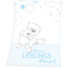 babybest® Microfiber fleece teppe Lille favoritt blå
