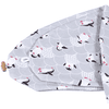 HOBEA Housse de coussin d'allaitement pingouin gris blanc