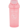 TWIST SHAKE  Butelka ze słomką 360 ml 12+ miesięcy, pastelowy różowy