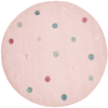 LIVONE kindertapijt COLOR MOON roze/multi 130 cm rond