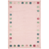 LIVONE børnetæppe COLOR BORDER pink/multi 100x160 cm