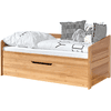 TiCAA Slaapbank Mini Micki natuurbeuken met extra bed incl. 2 matrassen