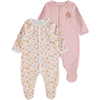 name it Combinaison pyjama bébé Silver Pink lot de 2