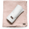 VINTER& BLOOM  Giftset Deken Zacht Rooster &amp; Mousseline Deken GOTS B right  White / Dusty Rose