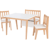 kindsgard Ensemble table chaises enfant snakkermat bois naturel/blanc 4 pièces
