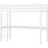 Hoppekids Basic Letto a soppalco con piano di lavoro bianco 90 x 200 cm