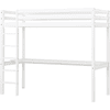 Hoppekids Lit mezzanine enfant Basic, plateau de bureau blanc 90x200 cm
