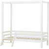 Hoppekids Postel s baldachýnem Basic bílá 70 x 160 cm s žebříkem
