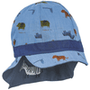 Sterntaler Gorra de pico reversible con protección para el cuello azul