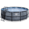EXIT Frame Pool ø427x122cm (12v Sand filter) - Grå