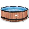 EXIT Frame Pool ø244x76cm - Hout OptiekEXIT PeakPro ø10ft Zwart