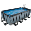 EXIT Frame Pool 4x2x1.22m (12v Filterpump) - Grå