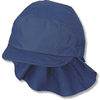 Sterntale cap met nekbescherming blauw