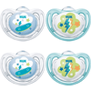 NUK Pacyfier bezpłatny style Rozmiar 2 Silicone Boy 2 x Zestaw 2 