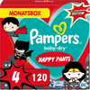 Pampers Baby-Dry Pants Warner Brothers, maat 4, 9-15kg, maandbox (1 x 120 inlegluiers)