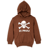 St. Pauli bluza dziecięca z kapturem czaszka brązowa
