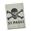 St. Pauli Decke Totenkopf grau 