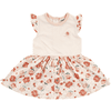 JACKY Sukienka z krótkim rękawem MID SUMMER off- white /różowa wzorzysta