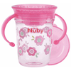 Nûby 360° sippy cup WONDER CUP 240 ml tritan od Eastmanu v růžové barvě