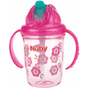 Nûby 360° Tritan tazza con cannuccia per bere 240 ml in rosa