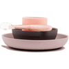 Nattou Kit vaisselle enfant rose/aubergine 4 pièces