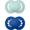 MAM Original Elements silikoni, 16 kk:sta alkaen, 2 kpl, minttu/sininen väri