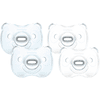 Medela Baby Soft Silicone 0-6 maanden DUO in lichtblauw en transparant, 4 stuks