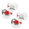 Medela Baby Sucette Day & Night 0-6 mois DUO Signature blanc/rouge lot de 4