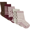 Minymo Socken 5er-Pack Muster Rose Smoke