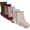 Minymo Socks 5-Pack Pattern Rose Smoke