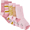 Minymo sokker 5-pakke mønster lys rød