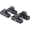 babybay ® Mordazas de conexión para corralito apto para el modelo Original , Midi, Maxi y Boxspring lacado en gris pizarra