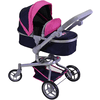 knorr® speelgoed poppenwagen Boonk flying heart s navy/roze