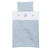 babybay ® Kids sengetøj piqué azurblå stjerner hvid med applikation stjerne 100 x 135 cm
