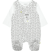 STACCATO Grenouillère et t-shirt enfant motifs white 
