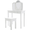 roba kosmetický stolek se stoličkou, bílý