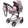 bayer Design Wózek dla lalek Neo Vario szary/różowy, z motylkiem