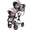 bayer Design Zwillings-Puppenwagen Twin Neo grau/rosa, mit Schmetterling