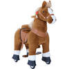 PonyCycle ® Caballo de juguete marrón con freno y sonido - grande