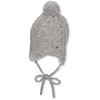 Sterntaler czapka z dzianiny srebrny melanż
