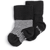 KipKep Calcetines Stay-On 2-Pack Black -n- White Striped 