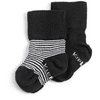KipKep Stay-On Socken 2er-Pack Black-n-White Striped