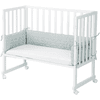 roba Stuben- & Beistellbett 3in1 mit Barriere Frosty Green Sterne