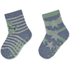 Sterntaler Calcetines ABS Pack de dos T-Rex y Estrellas Azul tinta