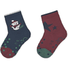 Sterntaler Chaussettes en ABS pour Noël, lot de deux marine 