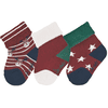 Sterntaler Calcetines de bebé 3-Pack Navidad Rojo Oscuro