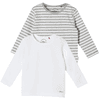 s. Olive r Camiseta de manga larga multipack gris/ white 