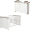 roba Chambre bébé duo lit commode Lucy bois 70x140 cm